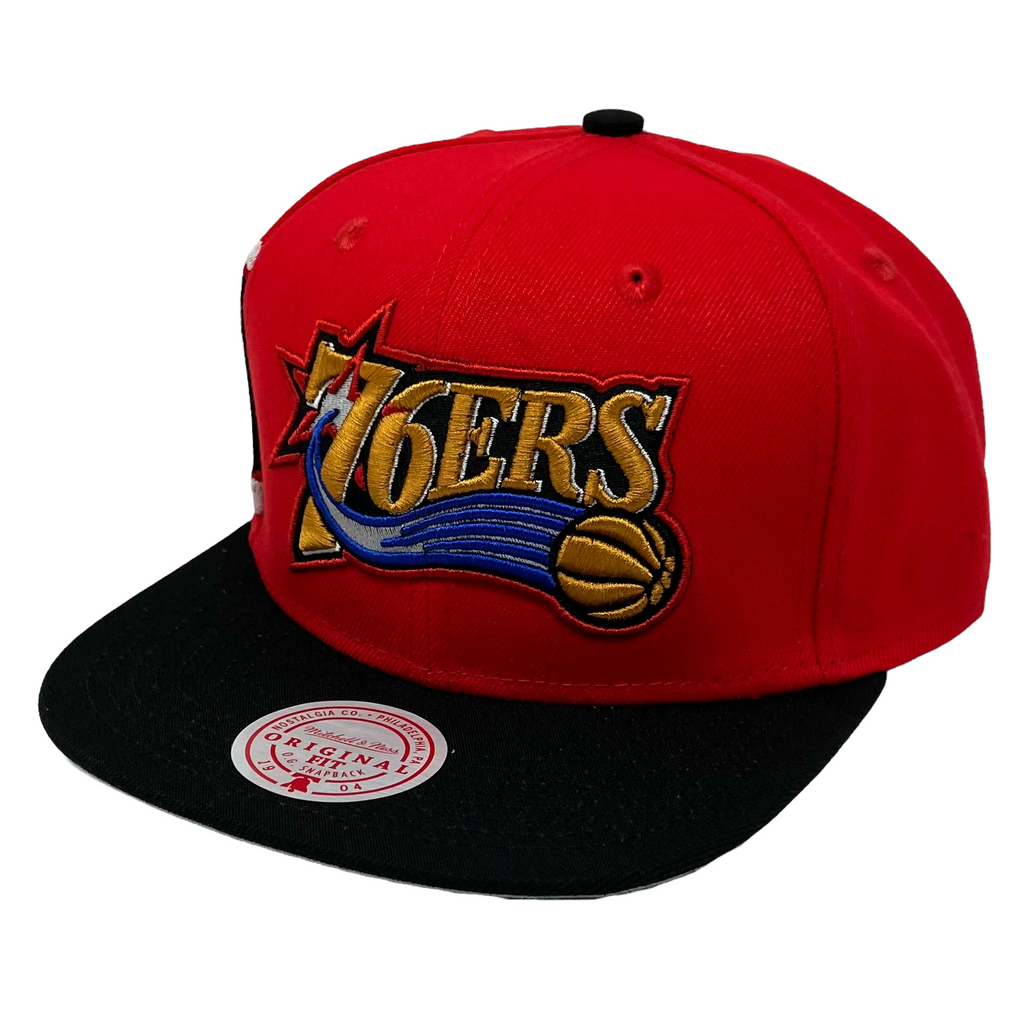 MENS MITCHELL & NESS NBA JUMBOTRON SNAPBACK HWC 76ERS - RED-BLACK