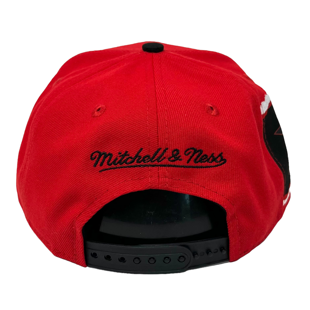 MENS MITCHELL & NESS NBA JUMBOTRON SNAPBACK HWC 76ERS - RED-BLACK