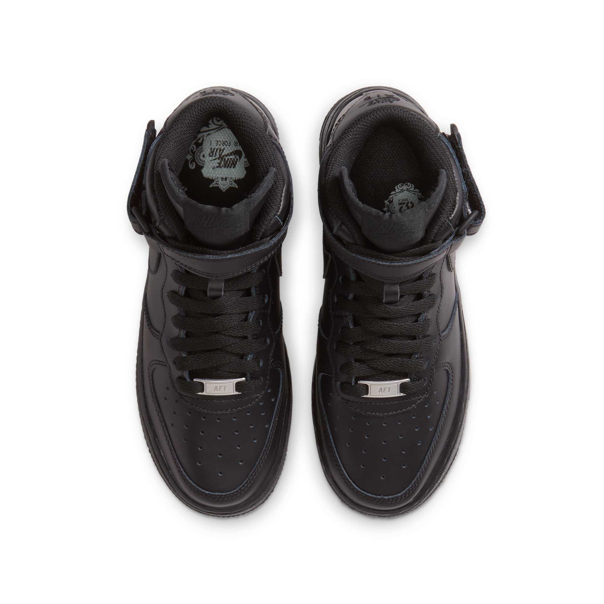 [314195-004] Grade School Nike AIR FORCE 1 MID 'BLACK (GS)'