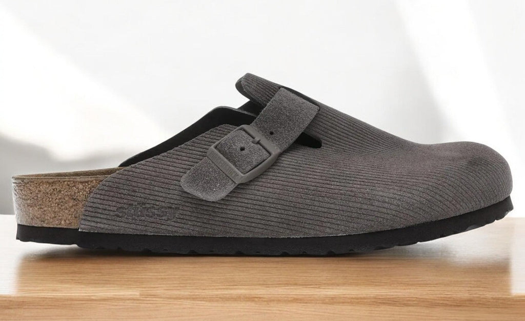 [1016811] Mens Birkenstock Stussy Boston Suede 'Anthracite'