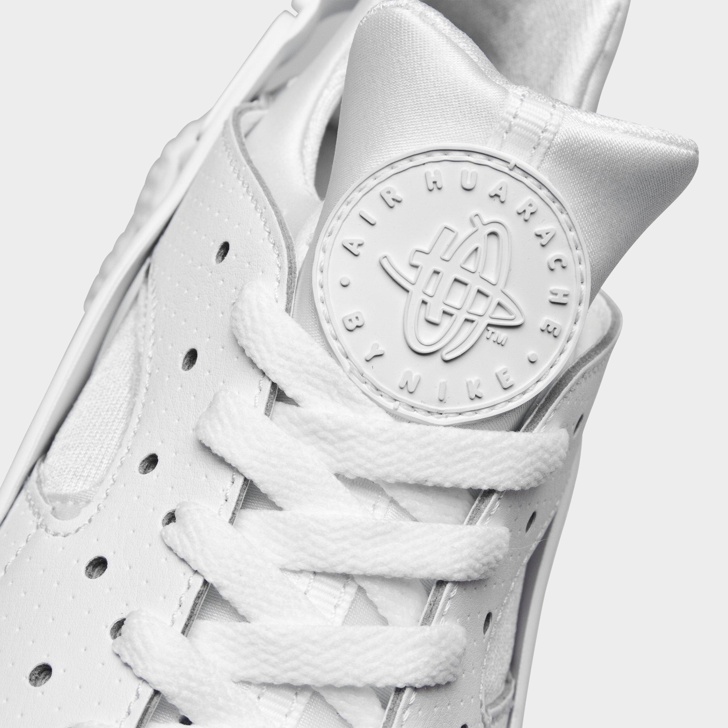 [318429-111] MENS NIKE AIR HUARACHE WHITE PLATINUM