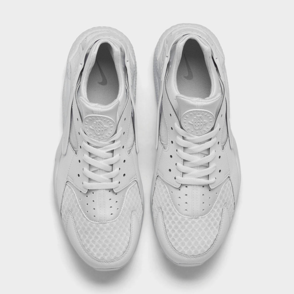 [318429-111] MENS NIKE AIR HUARACHE WHITE PLATINUM