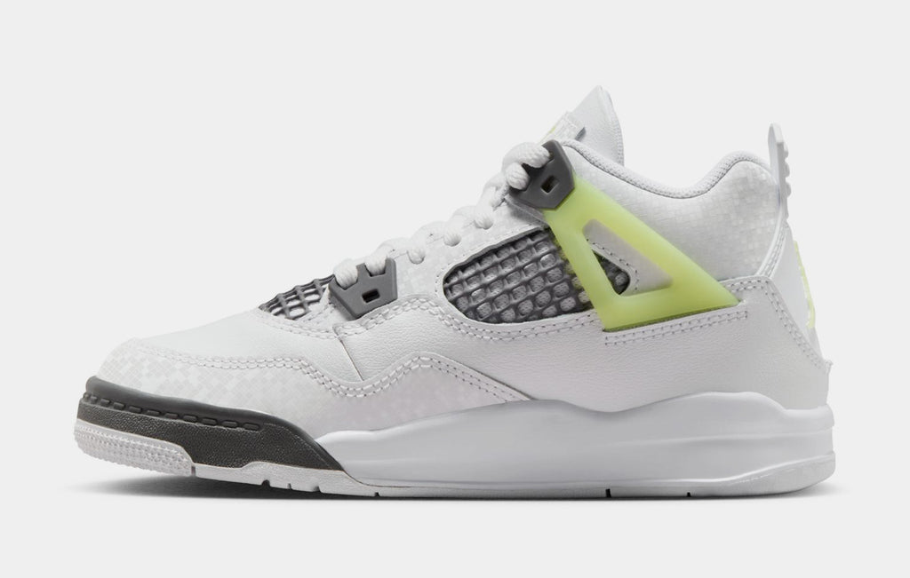 [HJ5991-100] PRESCHOOL AIR JORDAN RETRO 4 'LIGHT LEMON TWIST' (PS)