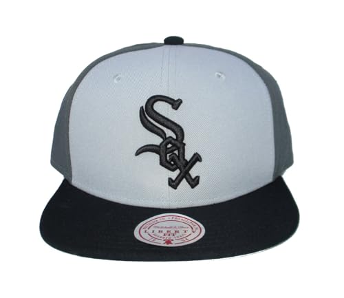 MENS MITCHELL & NESS MLB TRIPLE PLAY LIBERTY SNAPBACK WHITE SOX