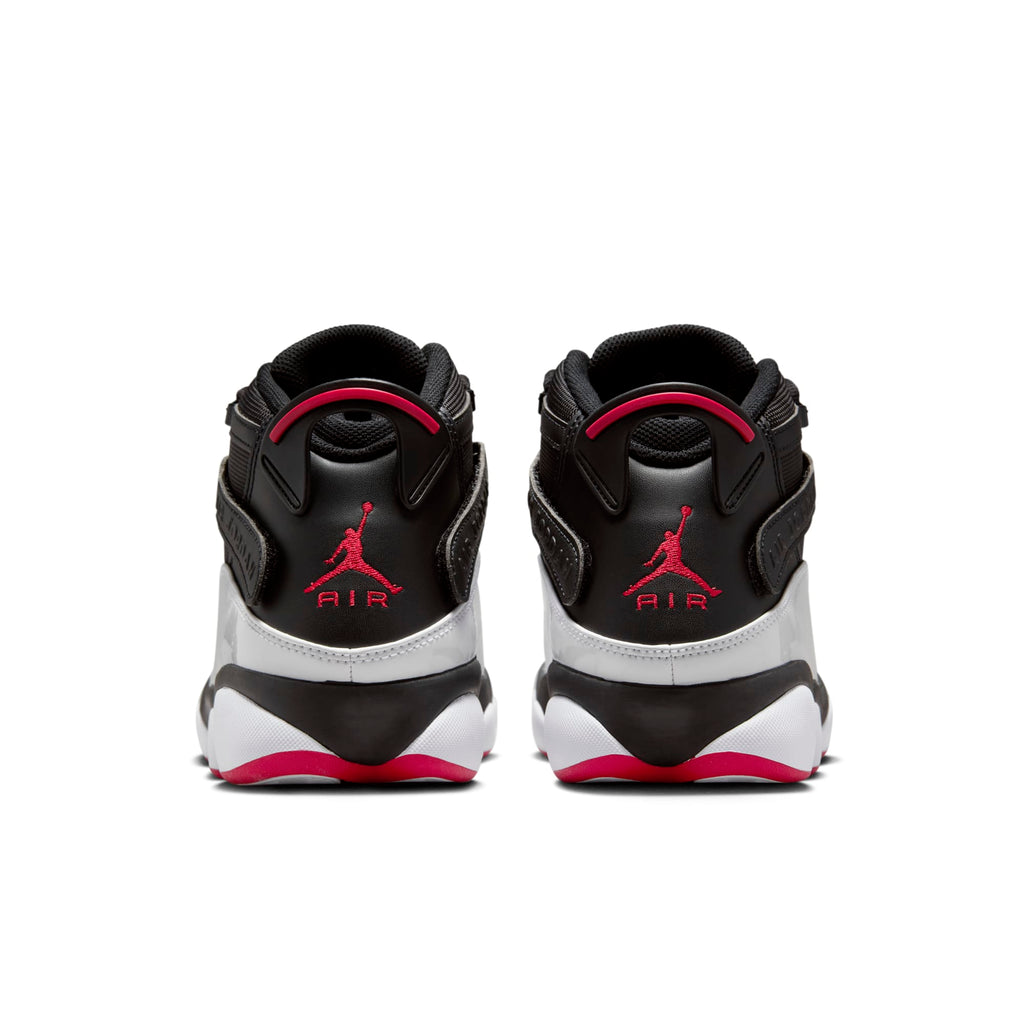 [322992-067] Mens Air Jordan RETRO 6 RINGS 'BLACK WHITE VARSITY RED'