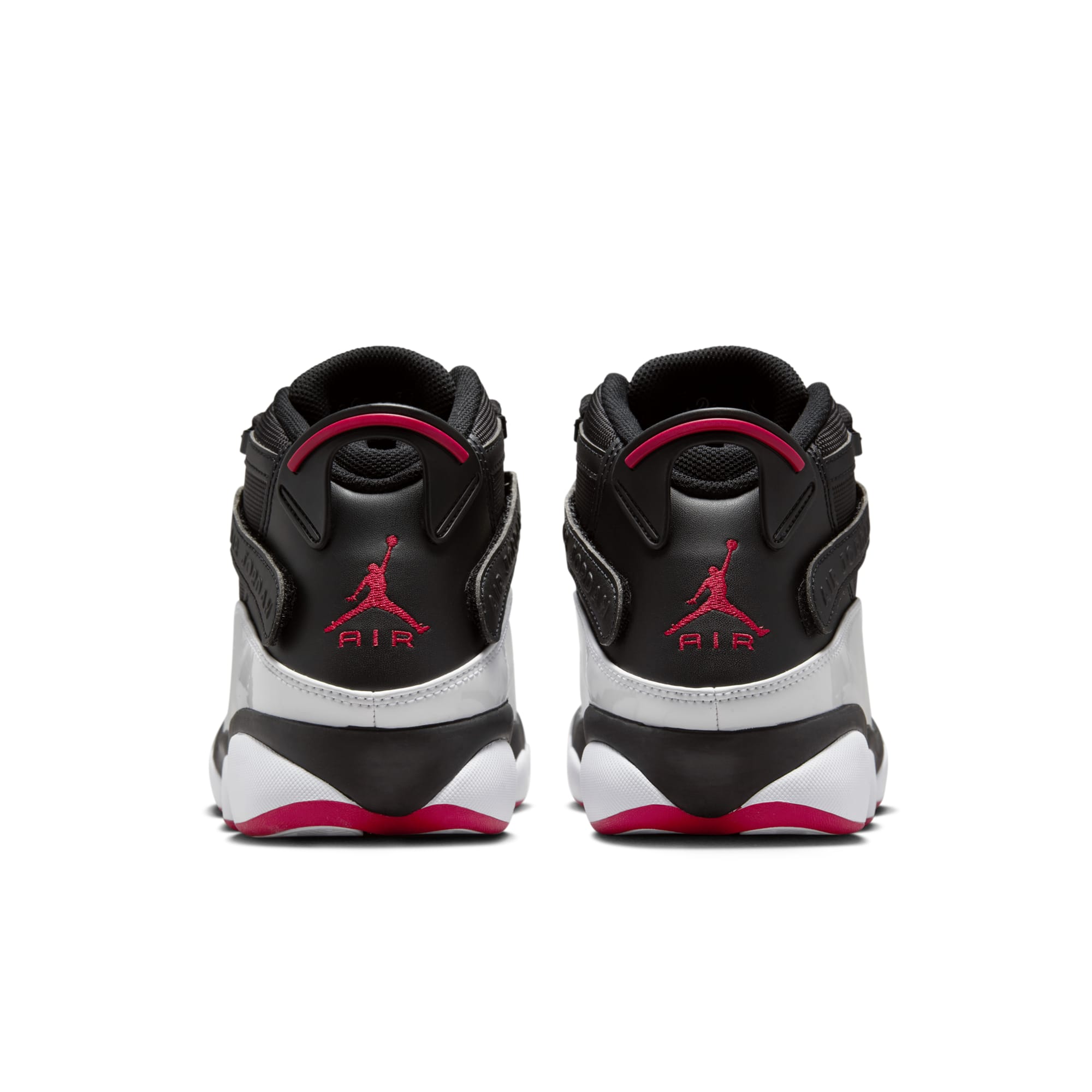 [322992-067] Mens Air Jordan RETRO 6 RINGS 'BLACK WHITE VARSITY RED'