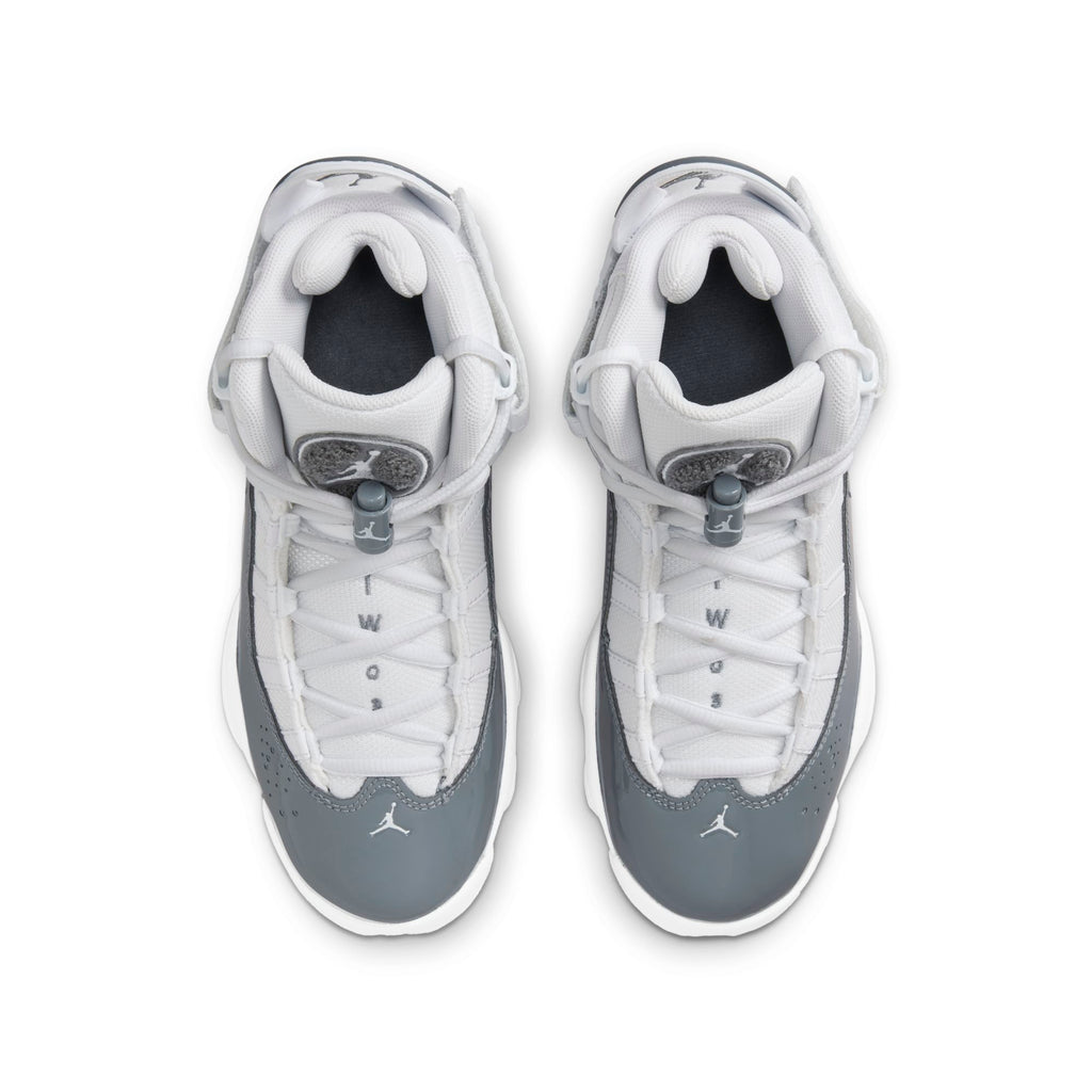 [323419-121] Grade School Air Jordan 6 RINGS GS 'WHITE COOL GREY'