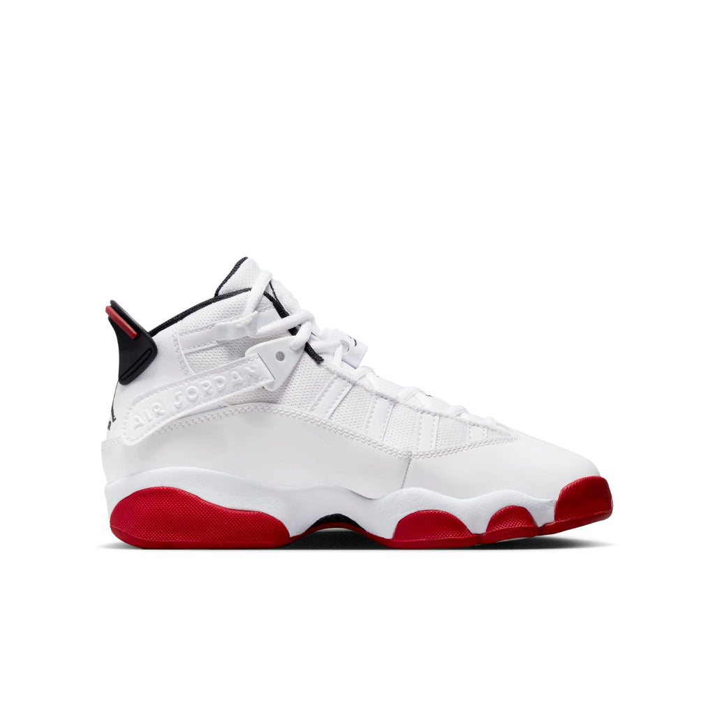 [323419-160] Grade School Air Jordan 6 RINGS GS 'WHITE UNIVERSITY RED'
