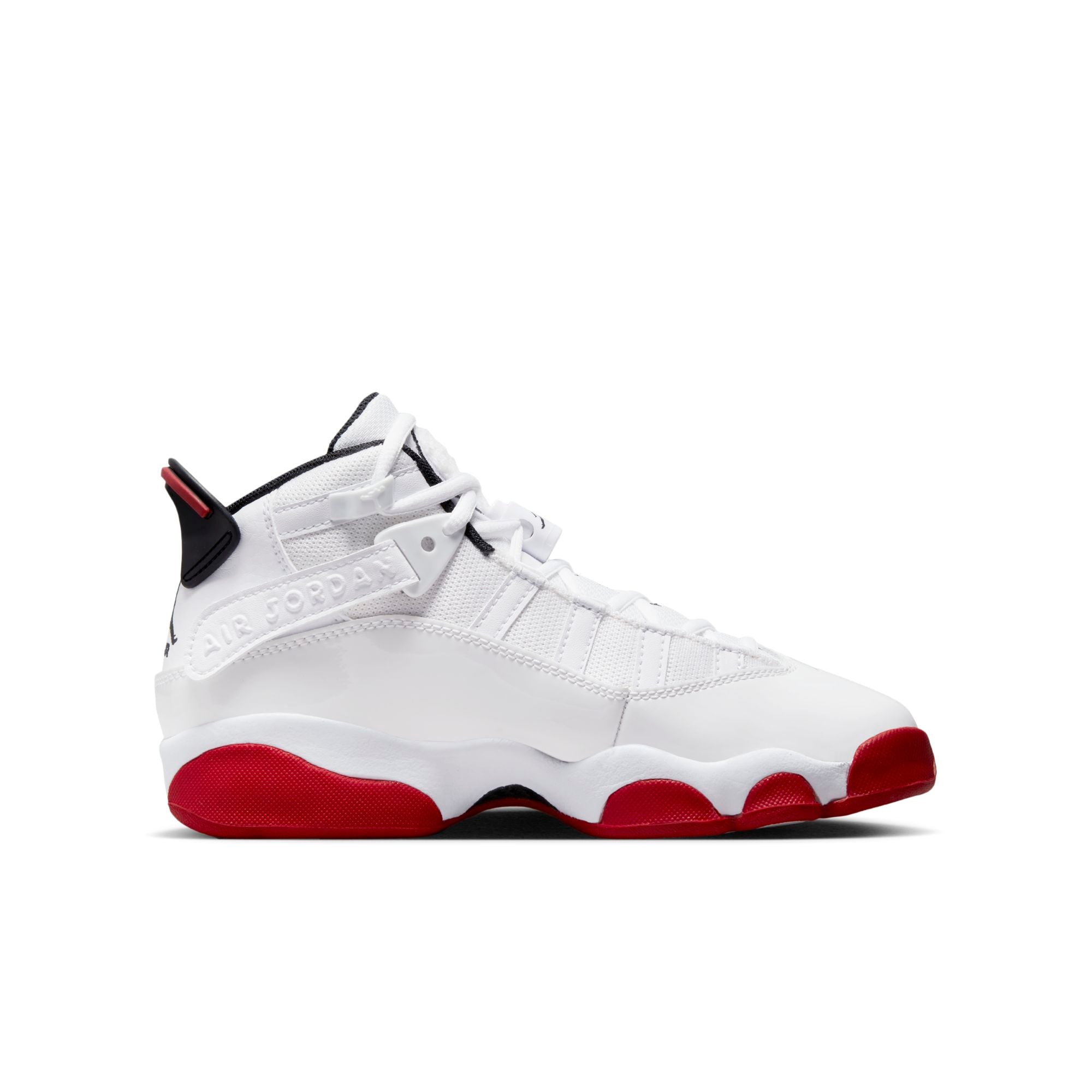 [323419-160] Grade School Air Jordan 6 RINGS GS 'WHITE UNIVERSITY RED'