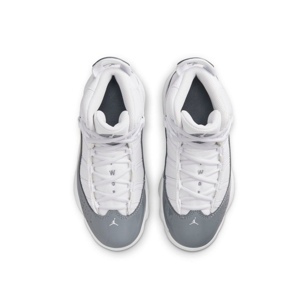 [323432-121] Preschool Air Jordan 6 RINGS PS 'WHITE COOL GREY'