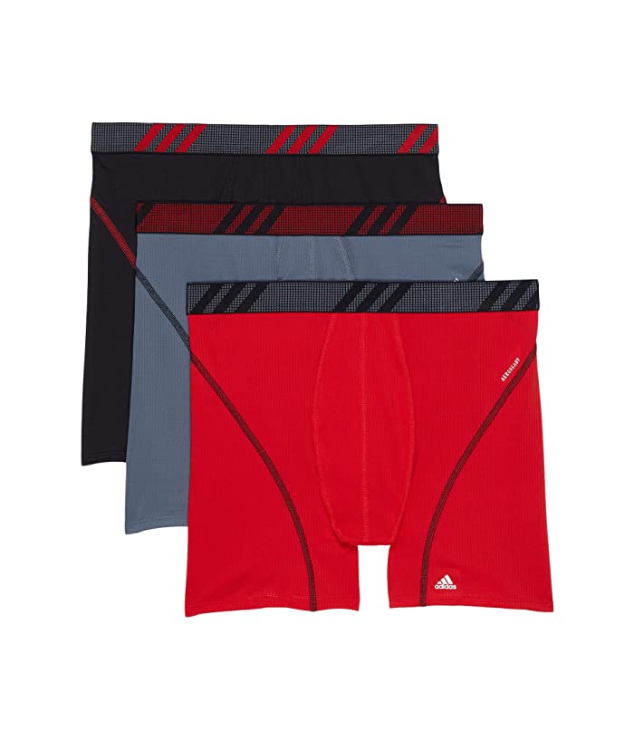 [A166-0144944] MENS ADIDAS SPORT PERFORMANCE MESH BOXER BRIEF UNDERWEAR (3-PACK)