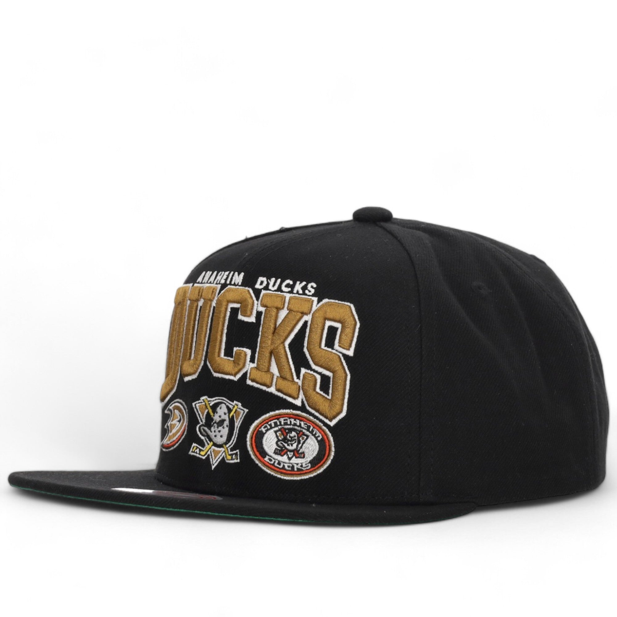 MENS MITCHELL & NESS NHL CHAMP STACK SNAPBACK DUCKS - BLACK