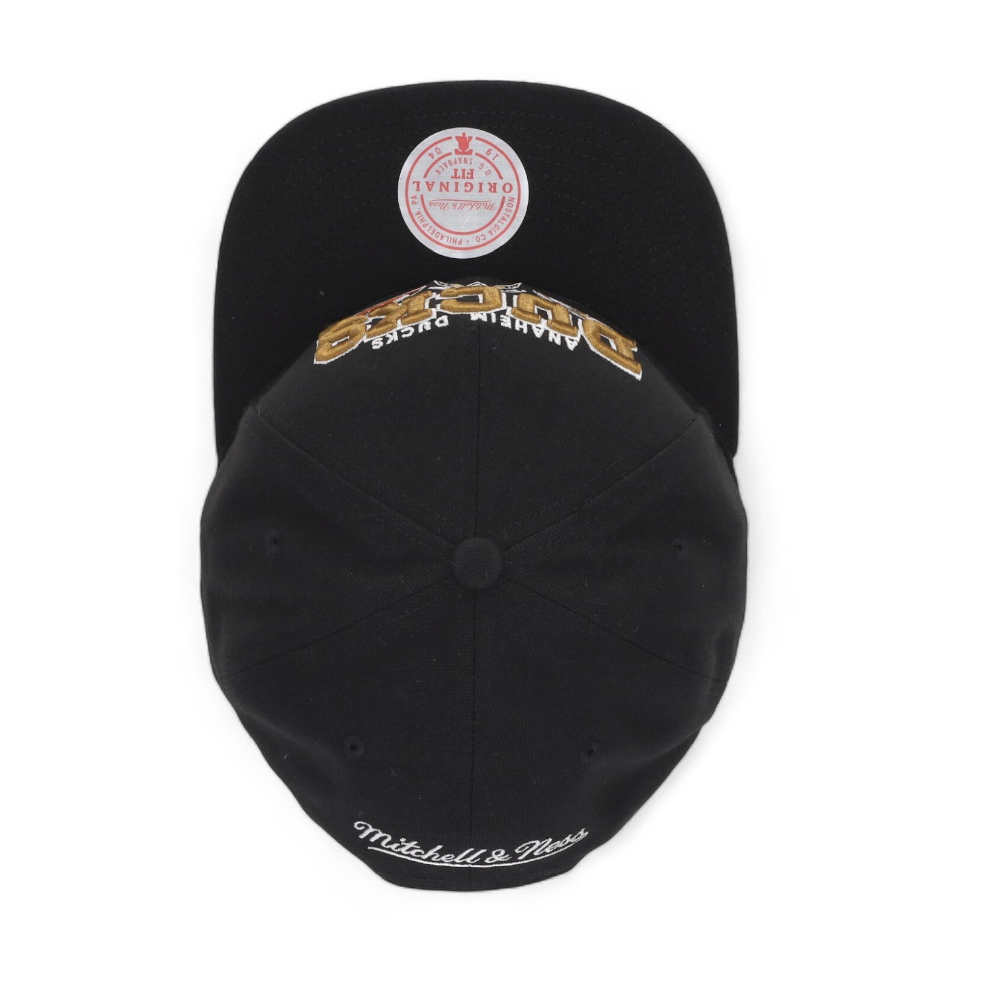 MENS MITCHELL & NESS NHL CHAMP STACK SNAPBACK DUCKS - BLACK