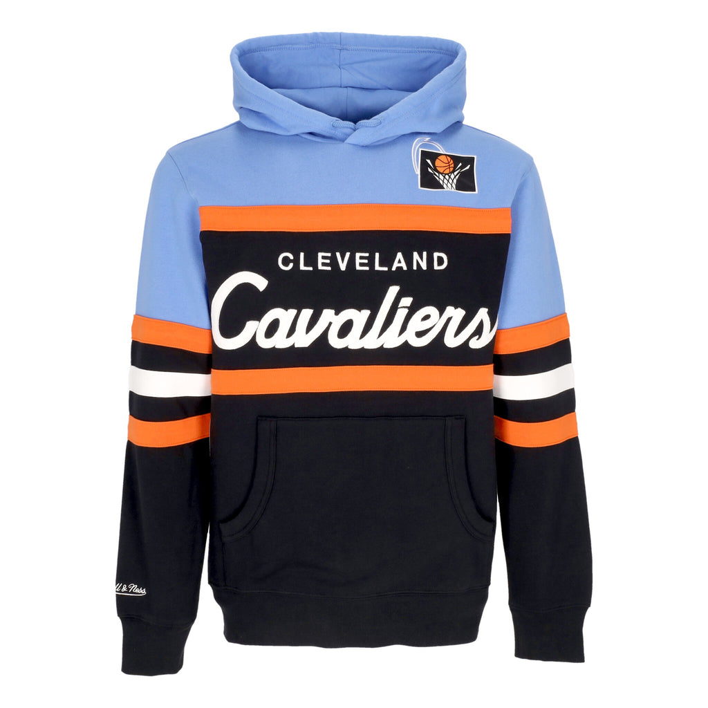 [FPHD6293-CCAYYPPPBKBL] MENS MITCHELL & NESS HEAD COACH HOODIE CAVALIERS