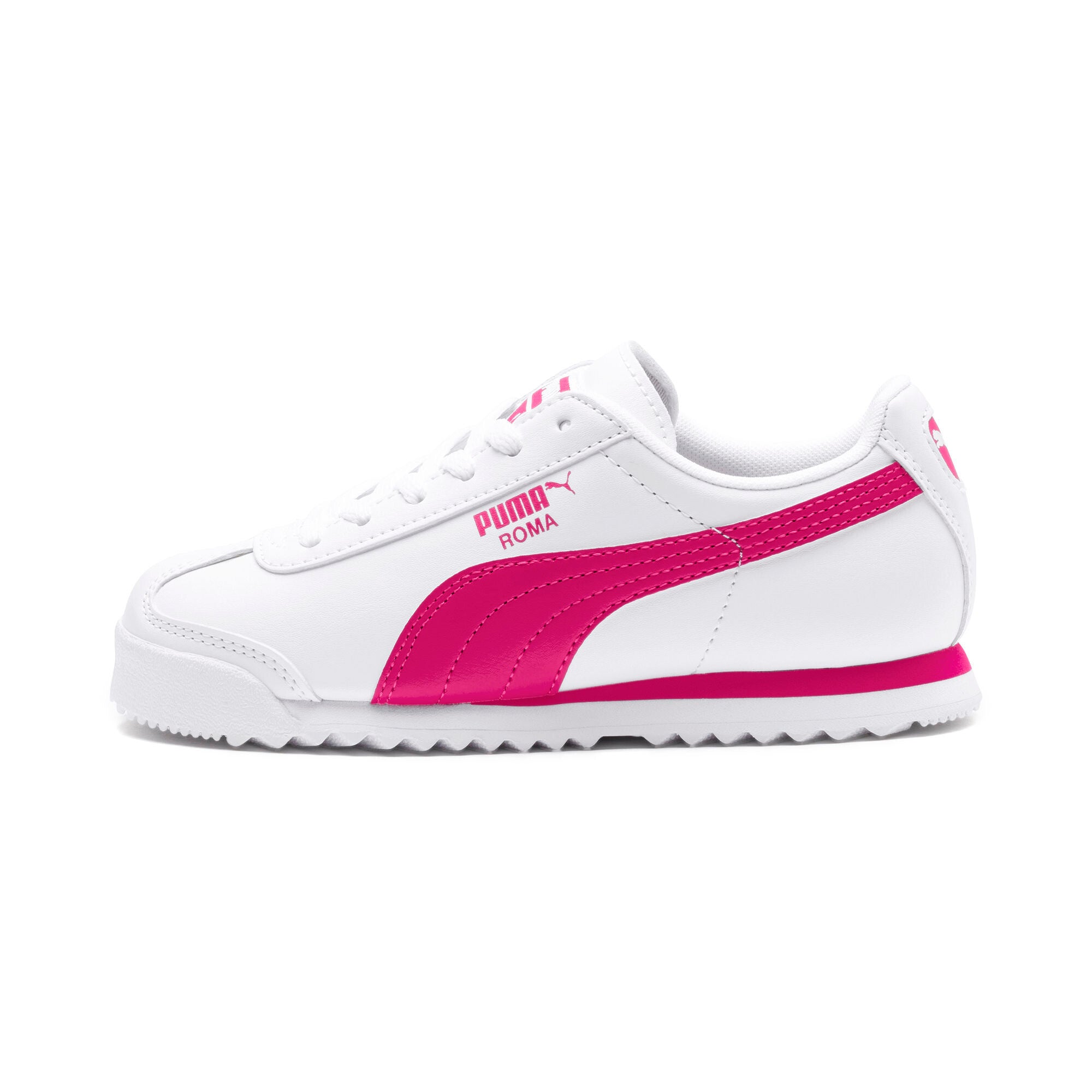 [354259-22] Youth PUMA ROMA BASIC JR 'WHITE FUCHSIA PURPLE'