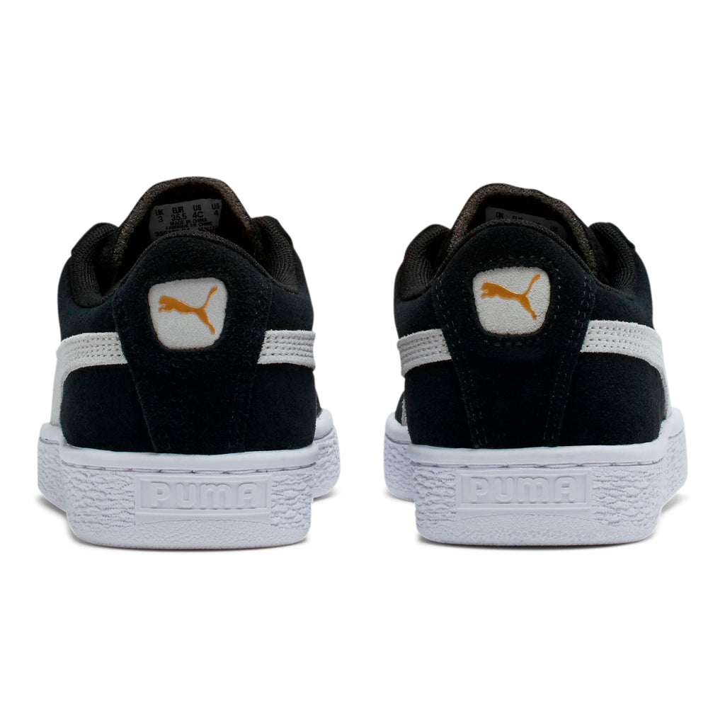[355110-01] Youth PUMA SUEDE JR 'BLACK WHITE'