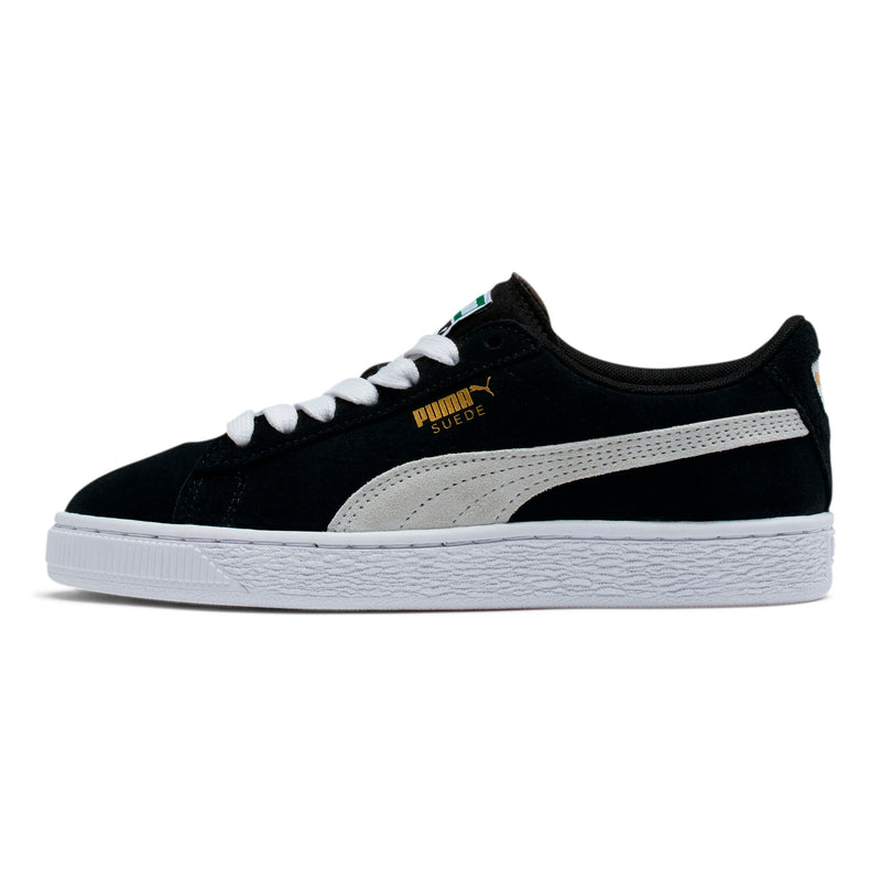 [355110-01] Youth PUMA SUEDE JR 'BLACK WHITE'