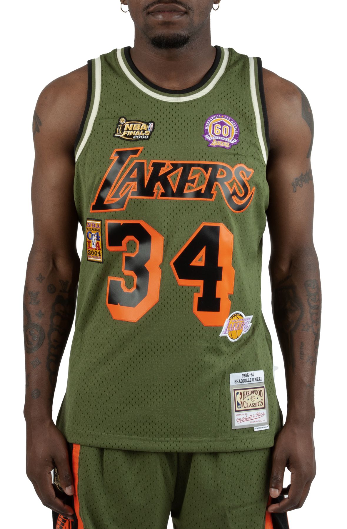 MENS MITCHELL & NESS FLIGHT SWINGMAN JERSEY LAKERS 1996 SHAQUILLE O'NEAL