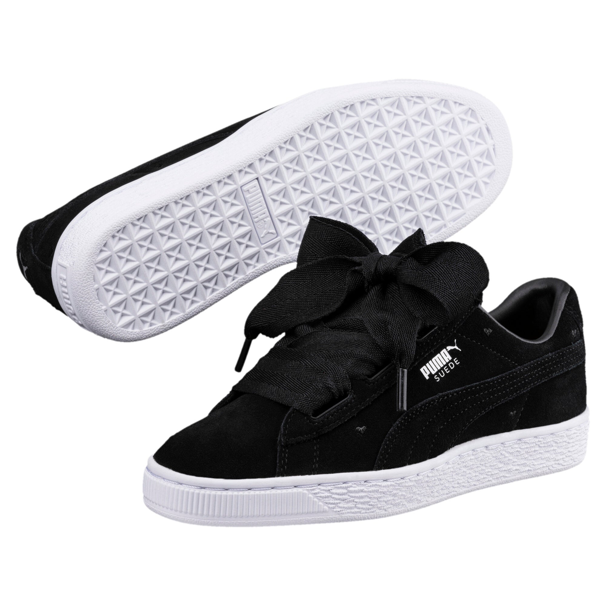 [365135-02] Youth PUMA SUEDE HEART JR 'VALENTINE - BLACK'
