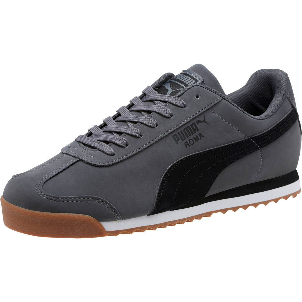 [368455-01] MENS PUMA ROMA SMOOTH NUBUCK 'GREY LOW-TOP TRAINER'