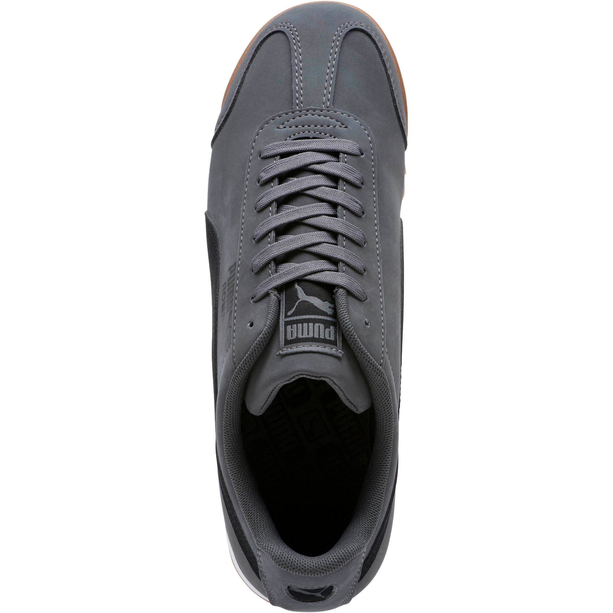 [368455-01] MENS PUMA ROMA SMOOTH NUBUCK 'GREY LOW-TOP TRAINER'