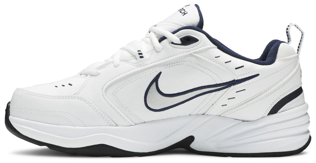 [416355-102] MENS NIKE AIR MONARCH IV 4E 'WHITE/MIDNIGHT NAVY/WHITE/METALLIC SILVER'