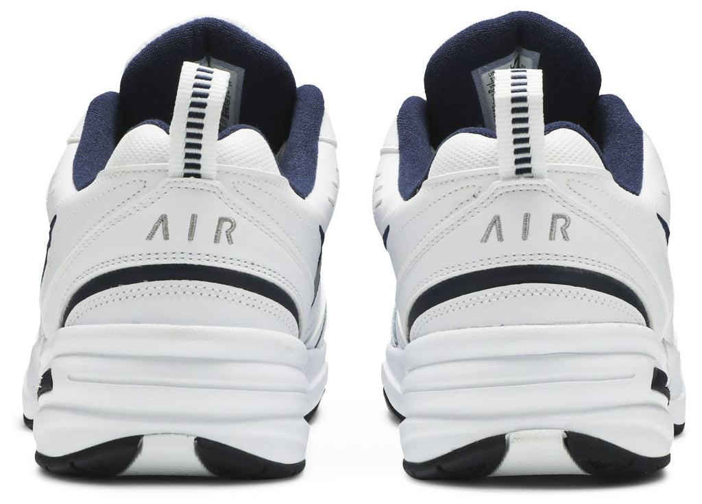 [416355-102] MENS NIKE AIR MONARCH IV 4E 'WHITE/MIDNIGHT NAVY/WHITE/METALLIC SILVER'