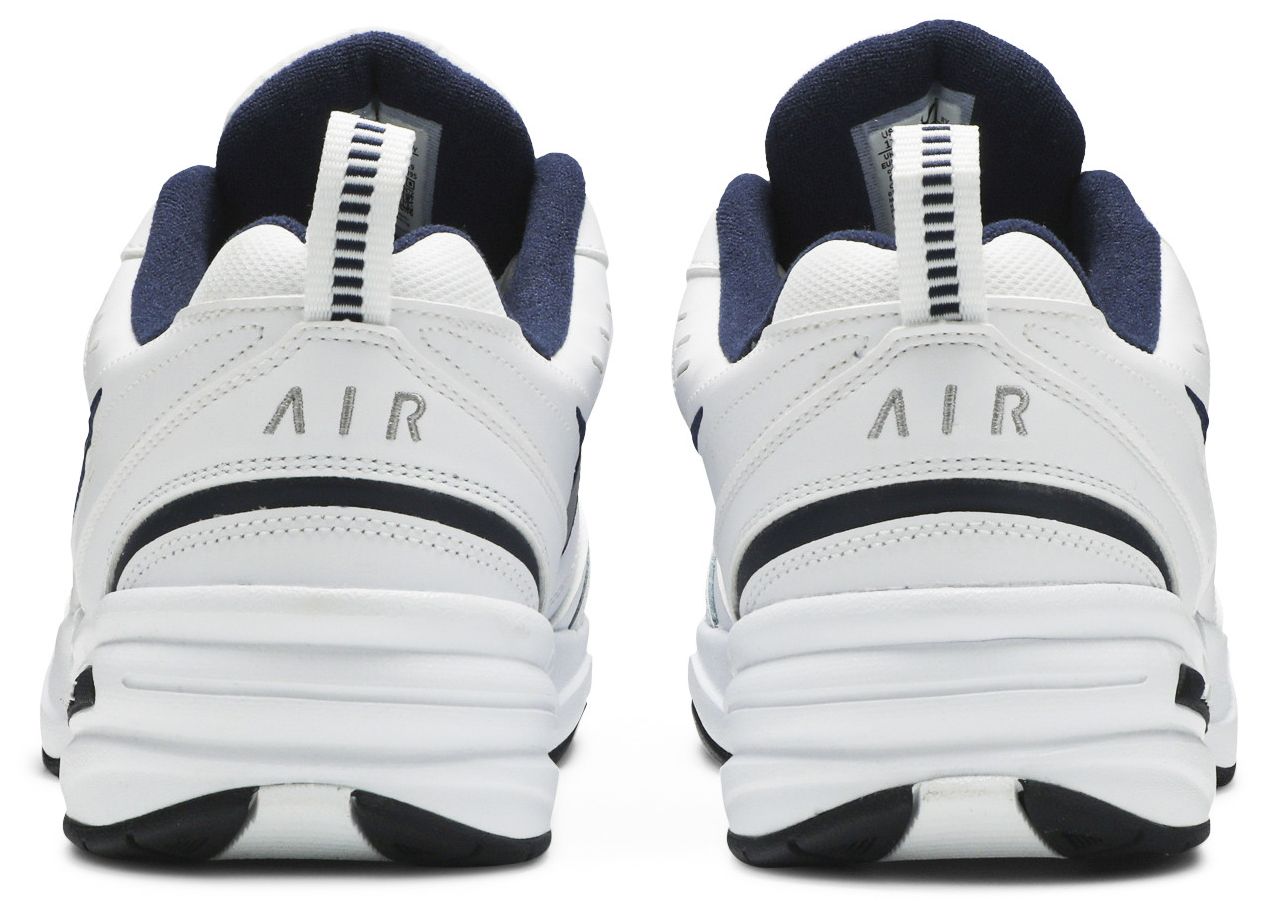 [416355-102] MENS NIKE AIR MONARCH IV 4E 'WHITE/MIDNIGHT NAVY/WHITE/METALLIC SILVER'