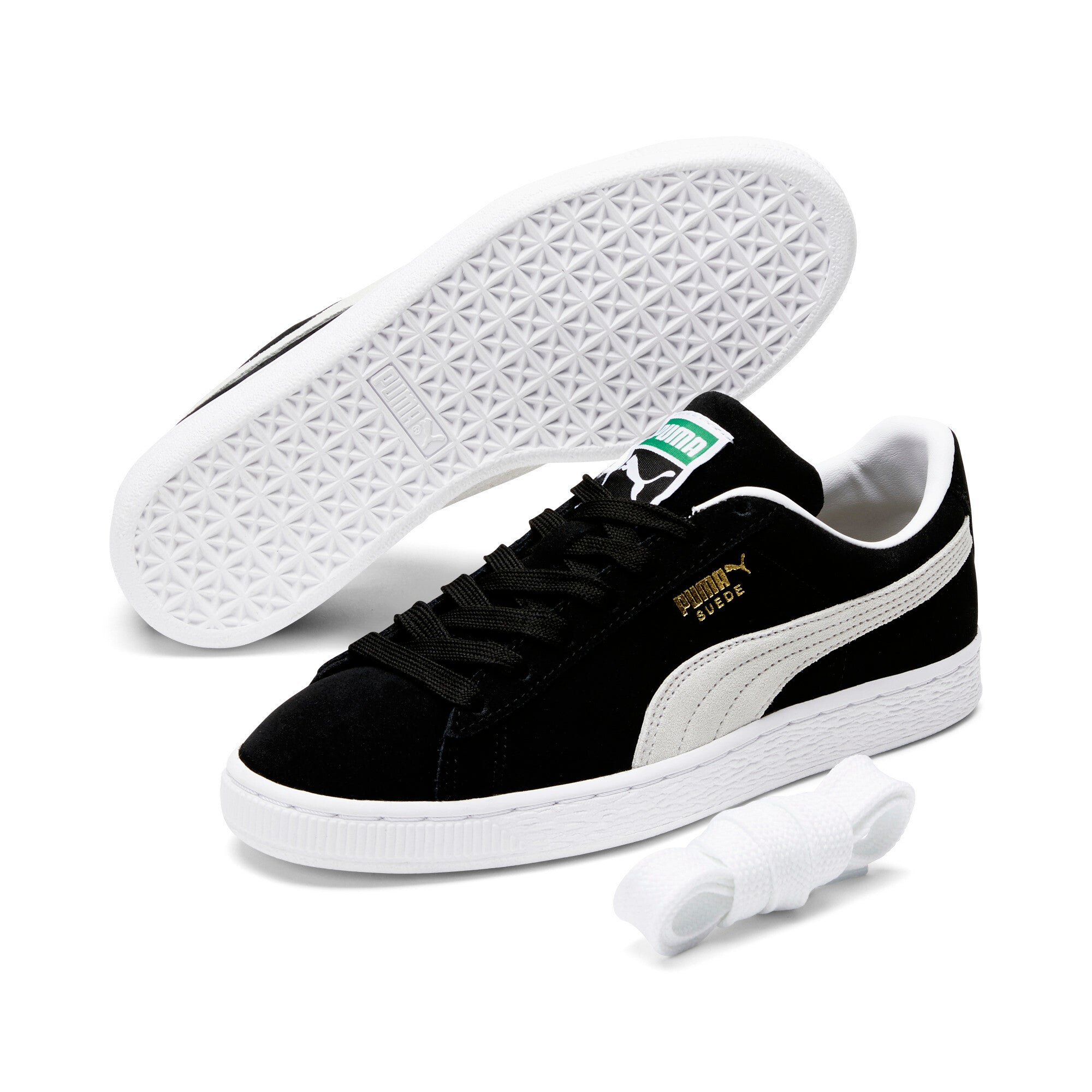 [381410-01] WOMENS PUMA SUEDE CLASSIC XXI 'BLACK WHITE'