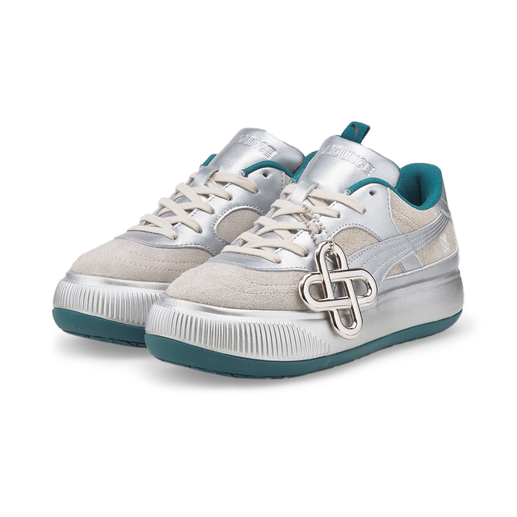 [384106-01] Womens Puma PRONOUNCE X SUEDE MAYU 2 'SILVER ULTRA VIOLET'