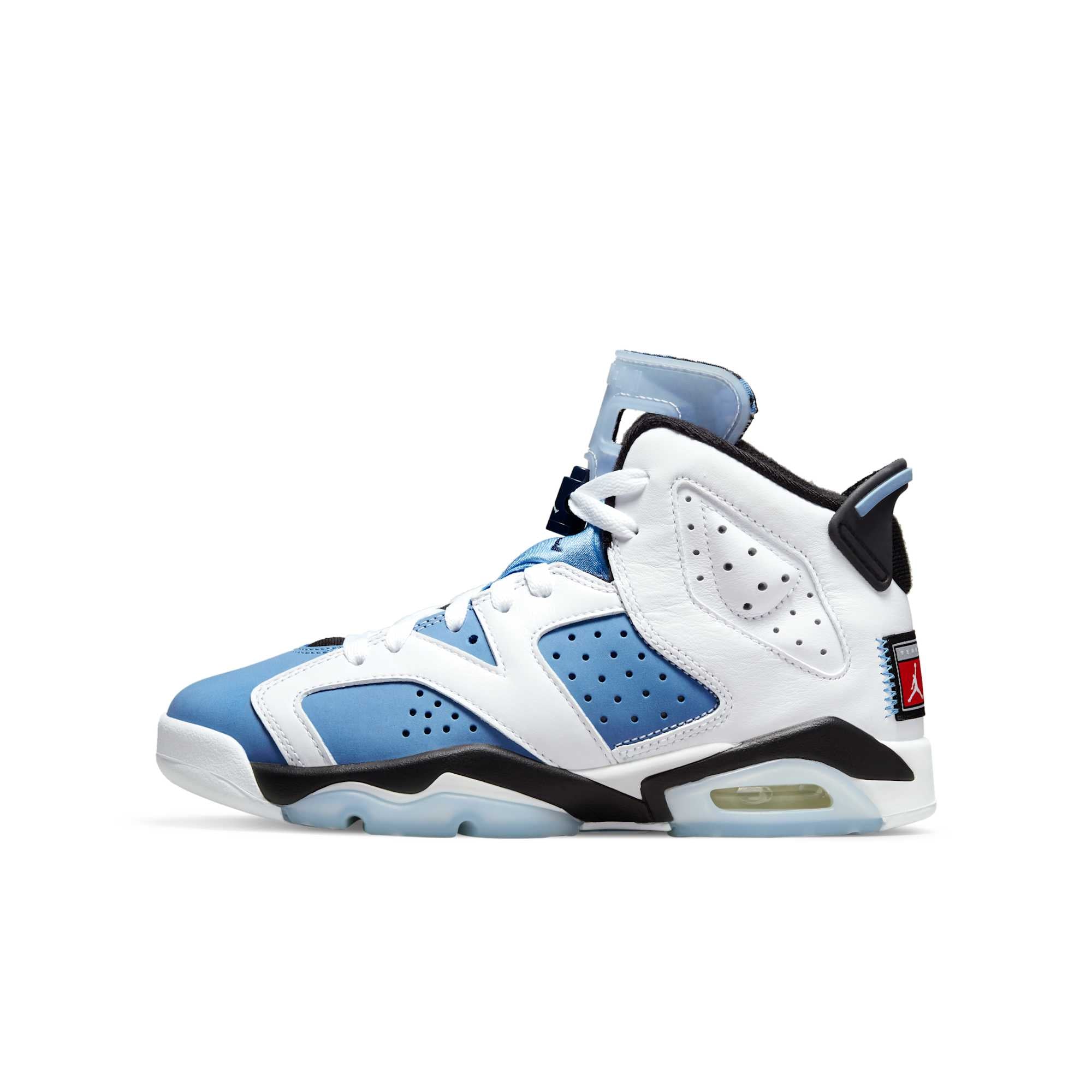[384665-410] GRADE SCHOOL AIR JORDAN RETRO 6 'UNC WHITE'