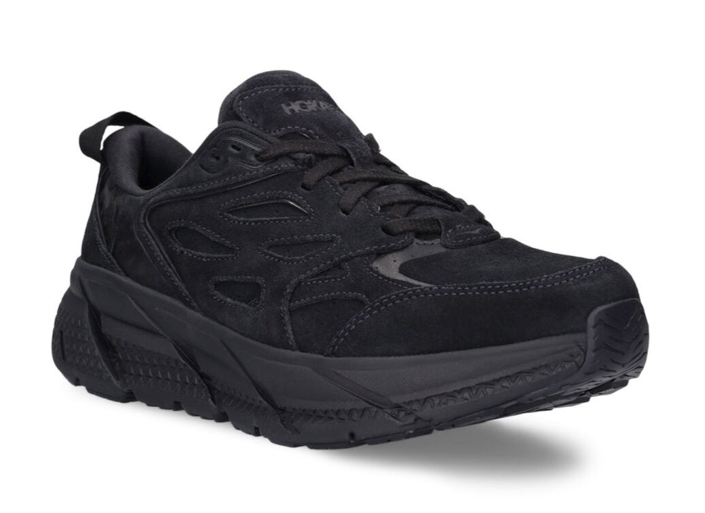 [1122571-BBLC] Mens Hoka One One CLIFTON L SUEDE 'BLACK'