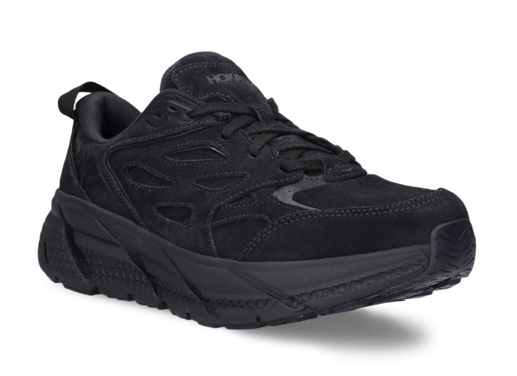 [1122571-BBLC] Mens Hoka One One CLIFTON L SUEDE 'BLACK'