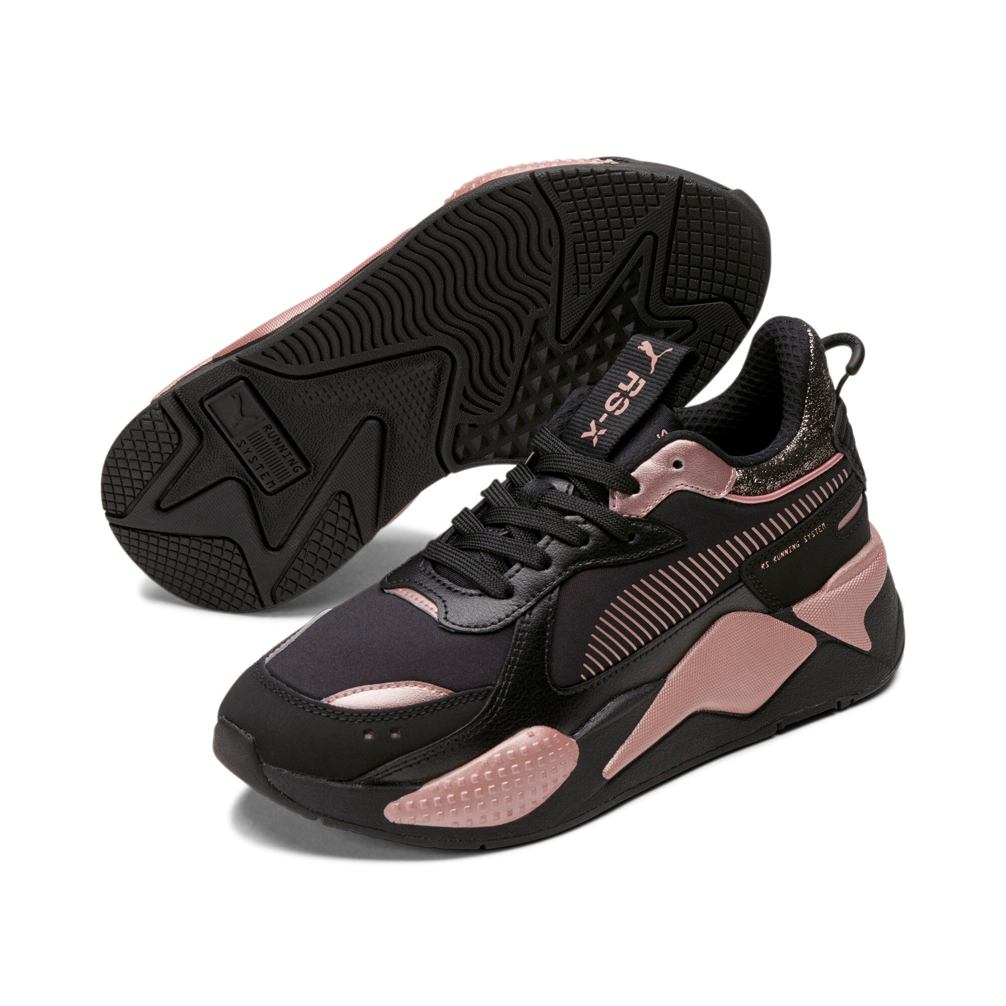 [385406-01] WOMENS PUMA RS-X 'BLACK ROSE GOLD'