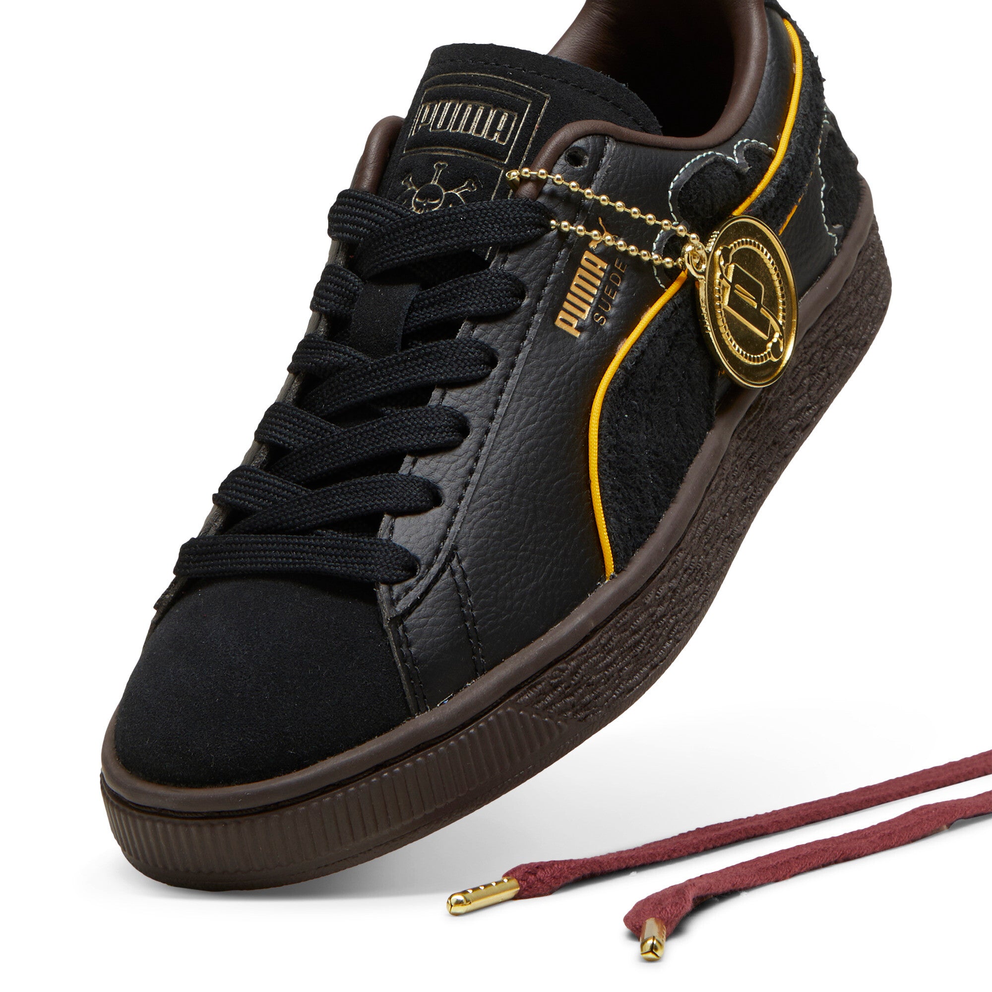 [396724-01] GRADE SCHOOL PUMA SUEDE 1 PIECE 'BLACKBEARD'