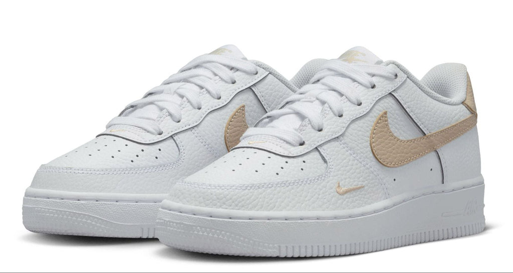 [IO7403-102] GRADE SCHOOL NIKE AIR FORCE 1 MS (GS) 'WHITE/RATTAN'