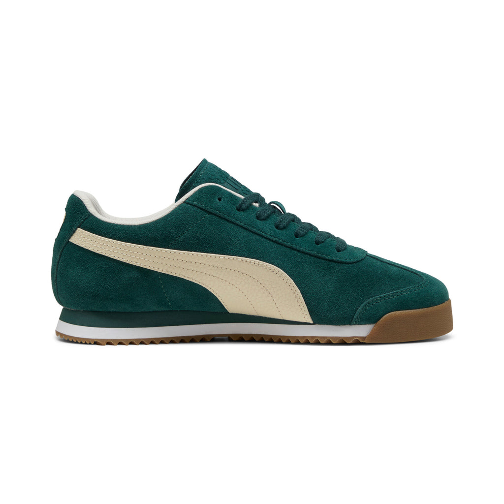 [398635-10] MENS PUMA ROMA SUEDE 'GREEN TERRAIN ALPINE SNOW'