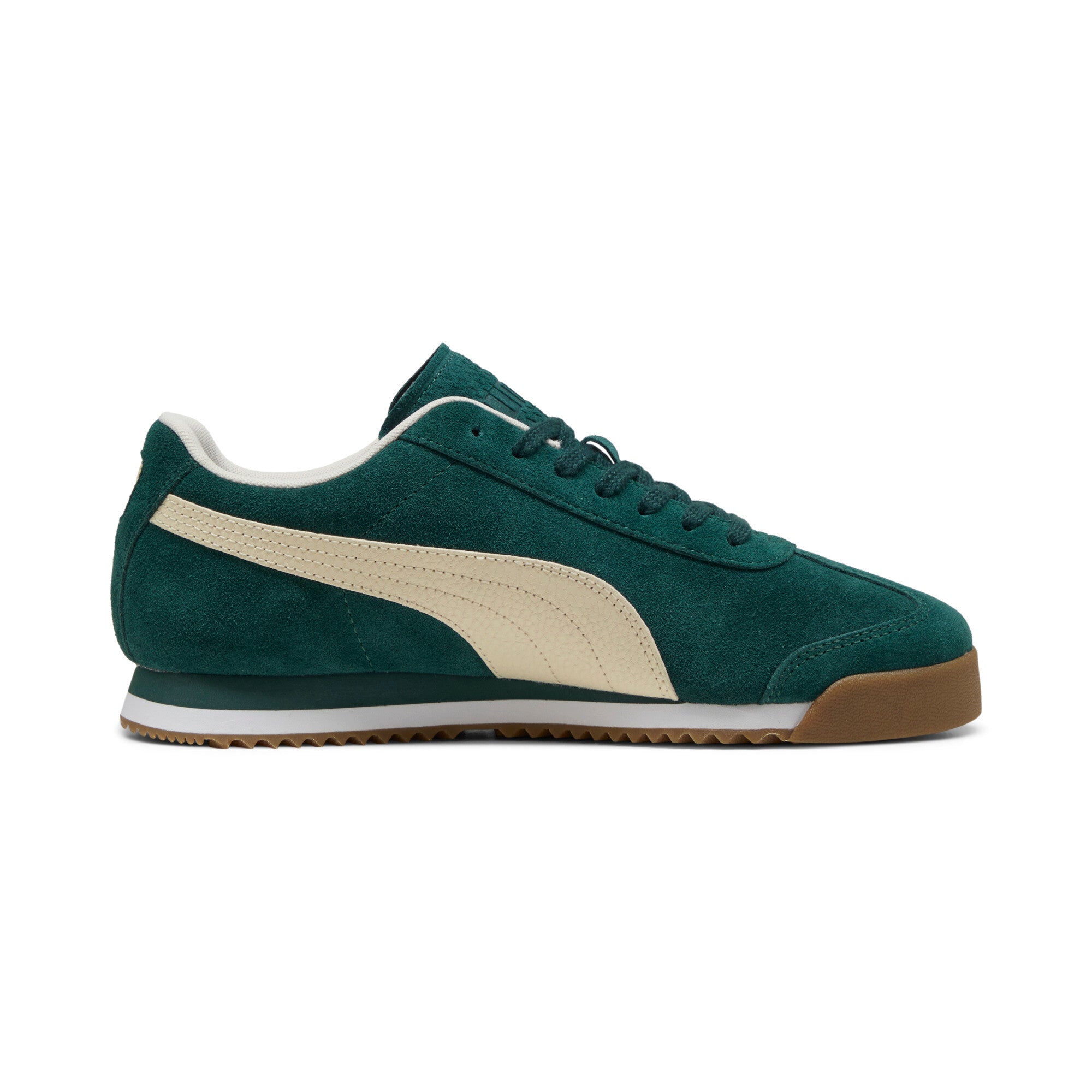 [398635-10] MENS PUMA ROMA SUEDE 'GREEN TERRAIN ALPINE SNOW'