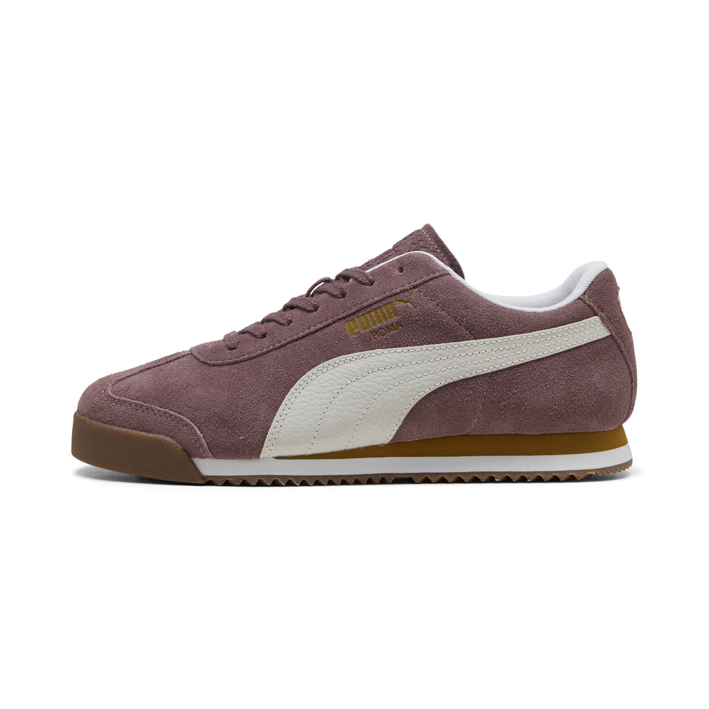 [398635-11] MENS PUMA ROMA SUEDE 'RAISIN WHITE'