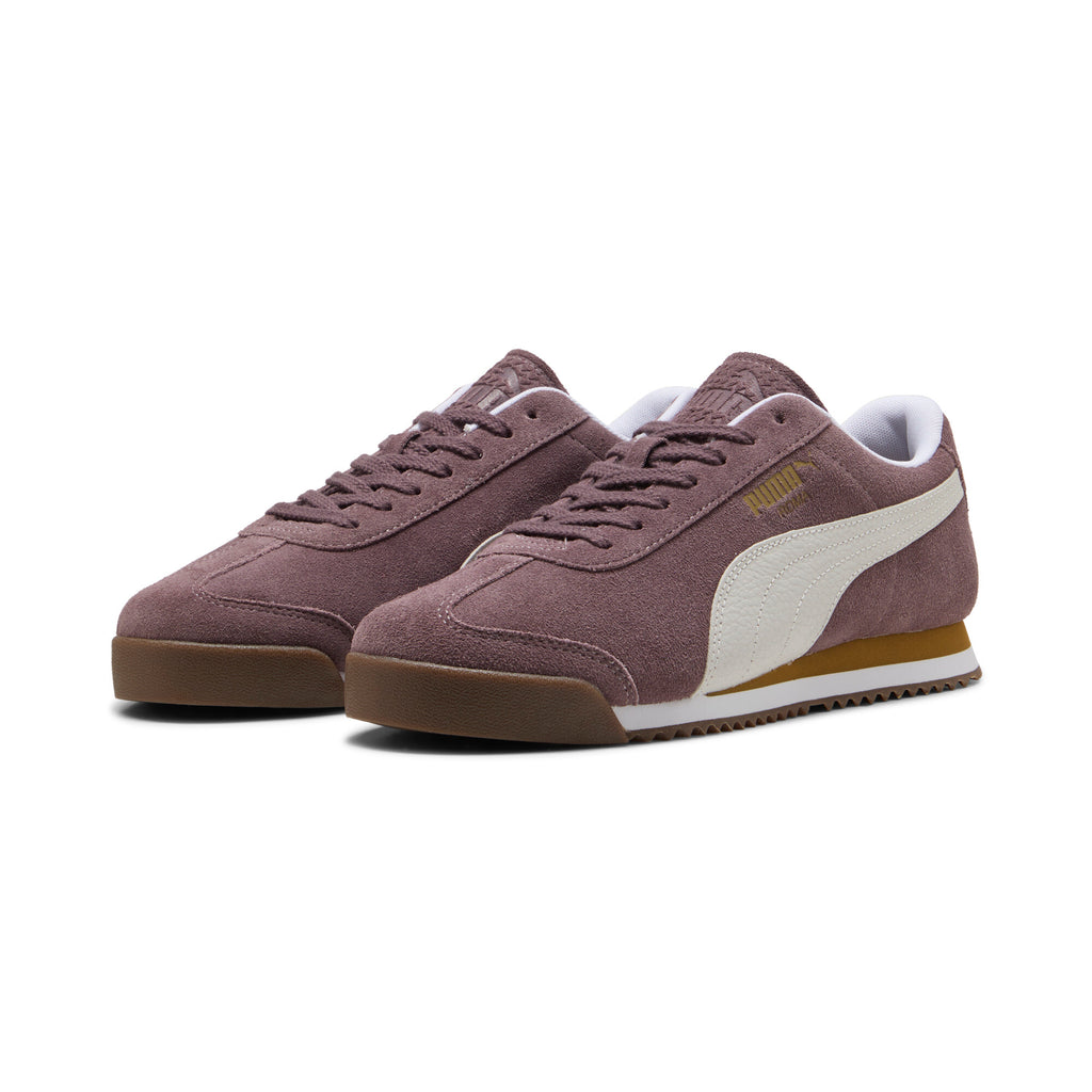 [398635-11] MENS PUMA ROMA SUEDE 'RAISIN WHITE'