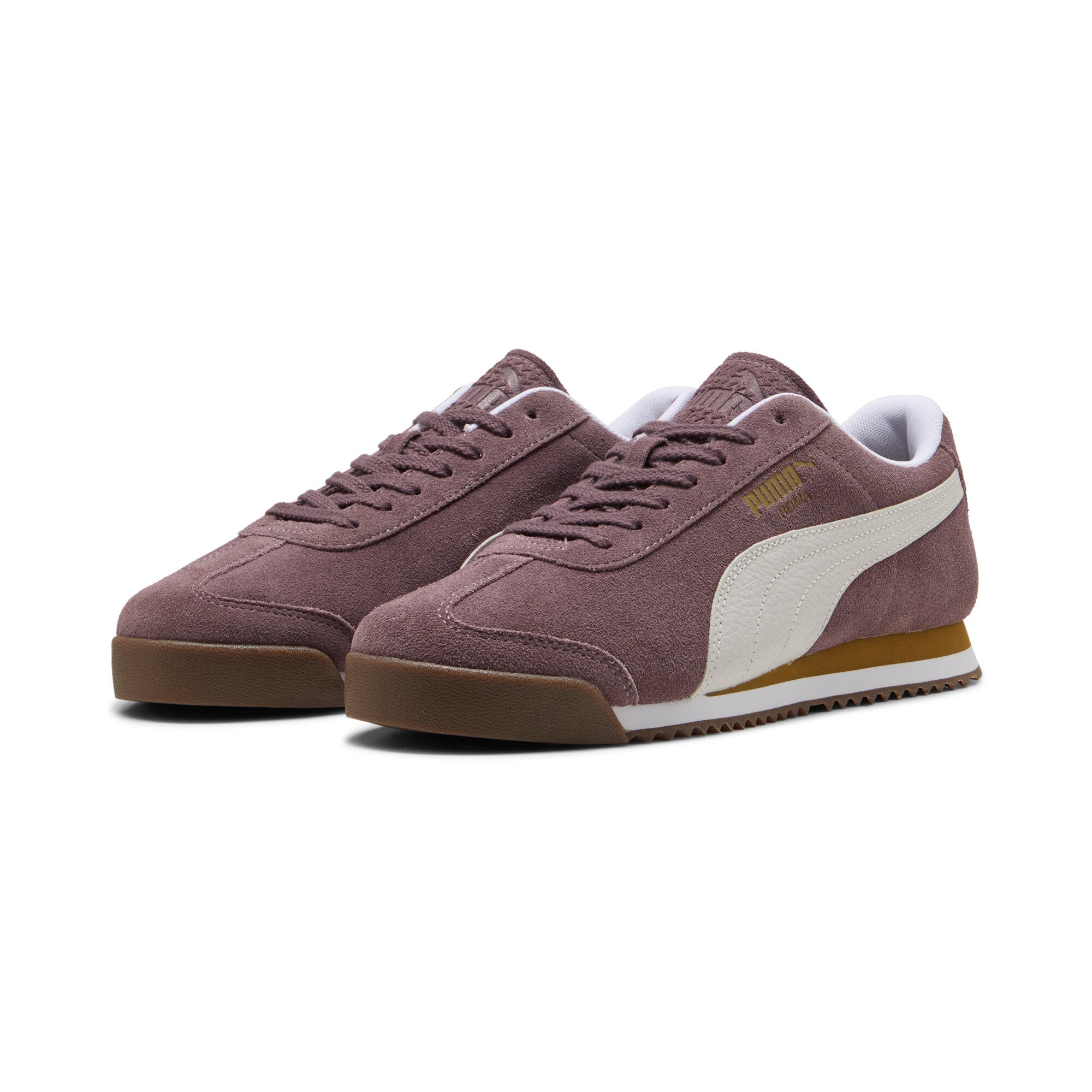 [398635-11] MENS PUMA ROMA SUEDE 'RAISIN WHITE'