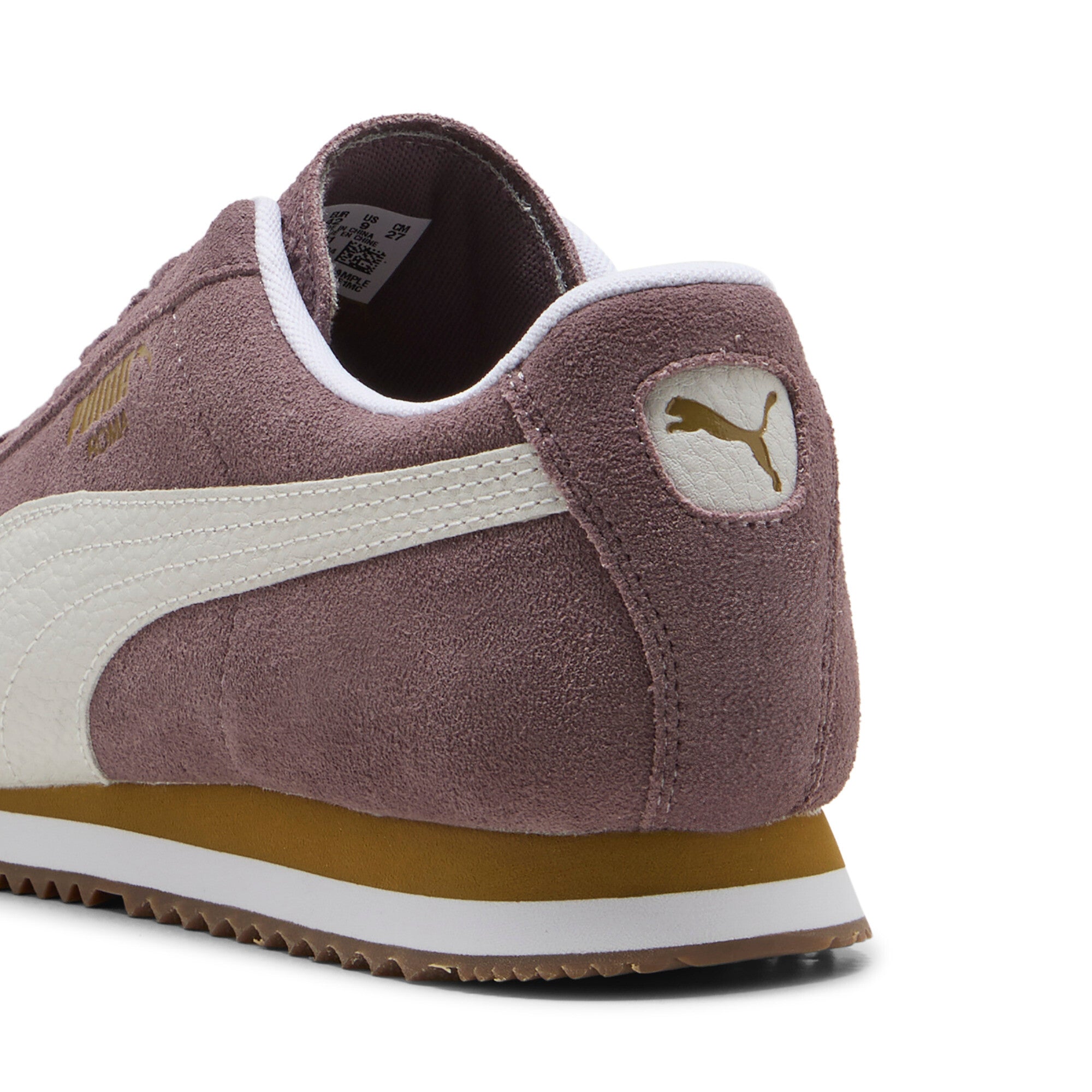 [398635-11] MENS PUMA ROMA SUEDE 'RAISIN WHITE'