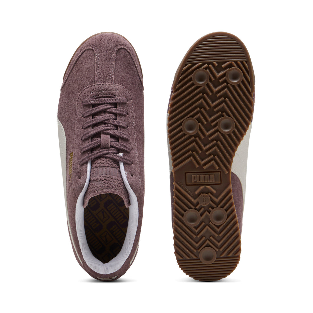 [398635-11] MENS PUMA ROMA SUEDE 'RAISIN WHITE'