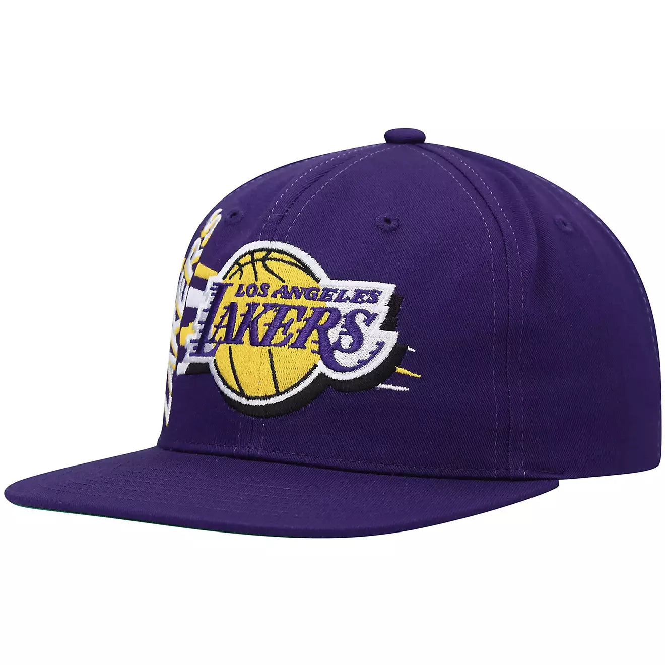 MENS MITCHELL & NESS NBA RETRO BOLT DEADSTOCK SNAPBACK LAKERS - PURPLE