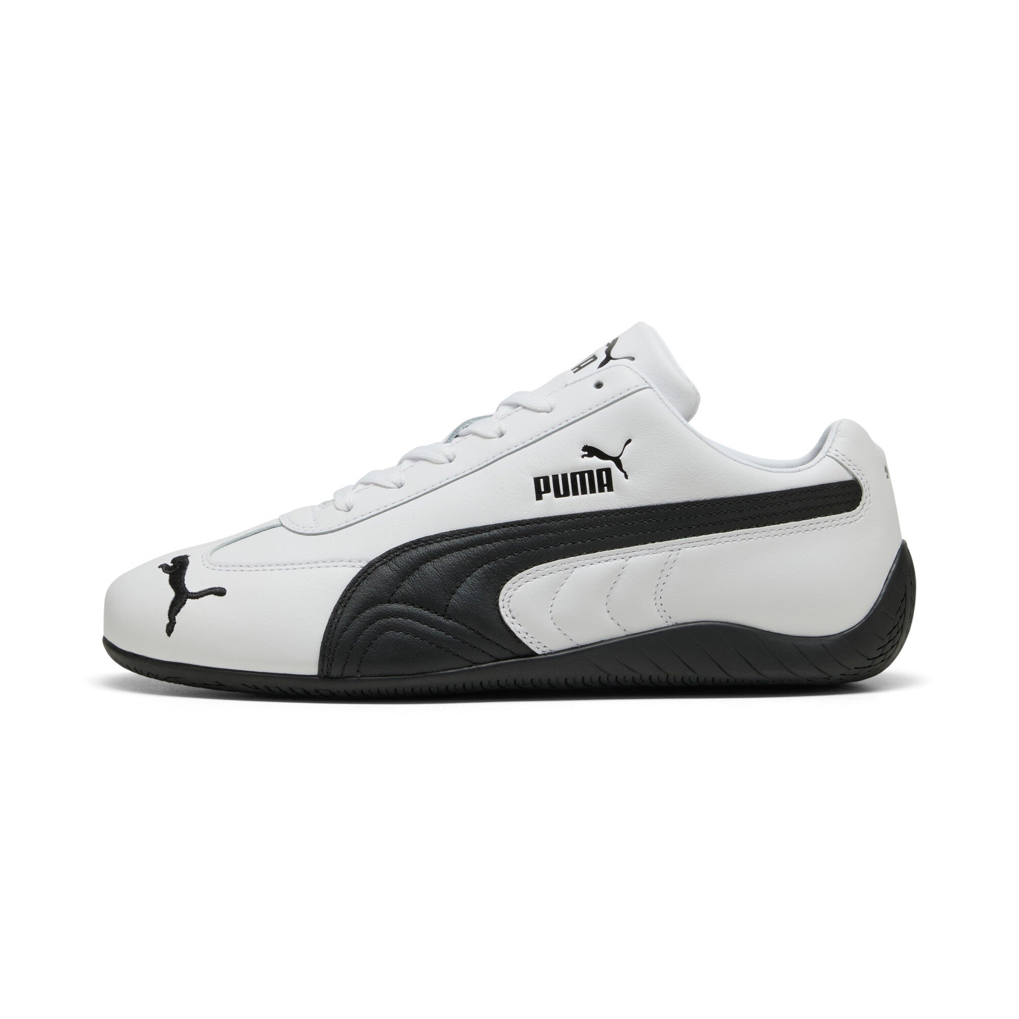[401603-02] MENS PUMA SPEEDCAT LEATHER 'WHITE BLACK'