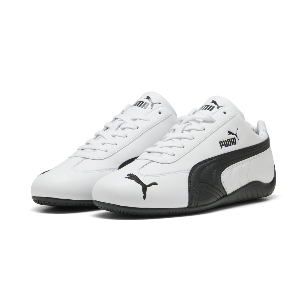 [401603-02] MENS PUMA SPEEDCAT LEATHER 'WHITE BLACK'