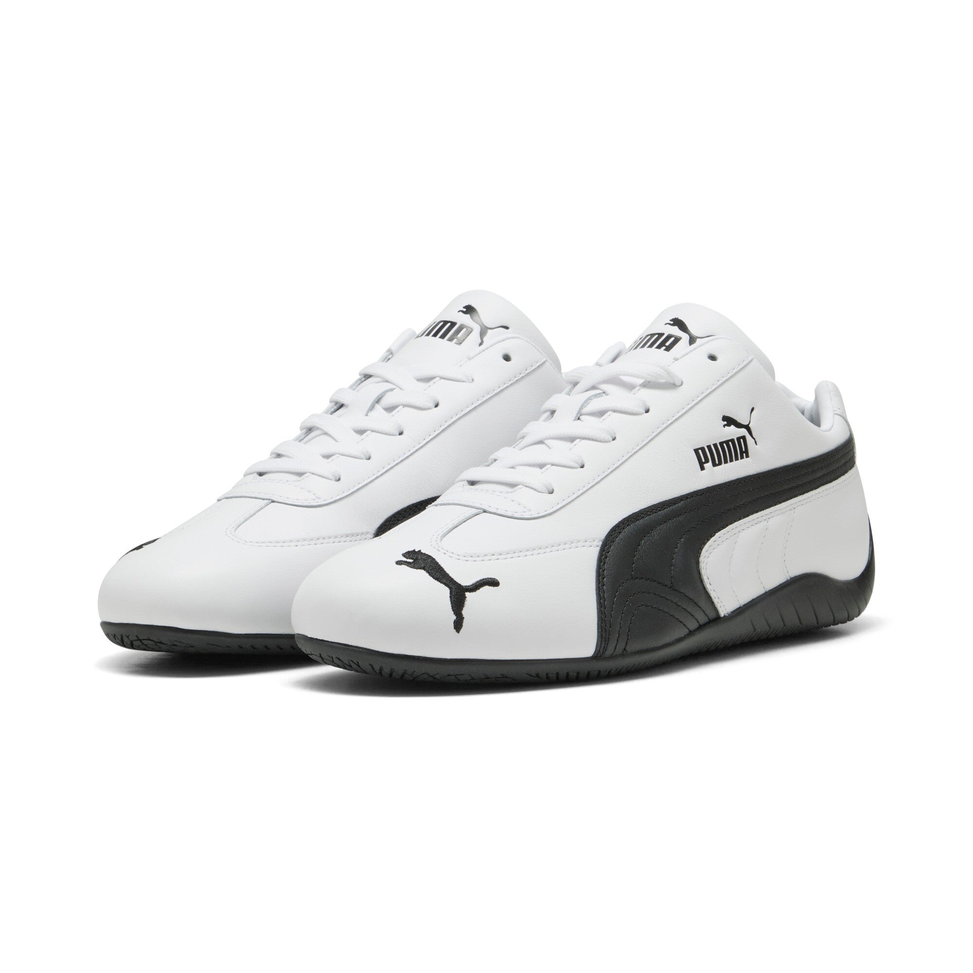 [401603-02] MENS PUMA SPEEDCAT LEATHER 'WHITE BLACK'
