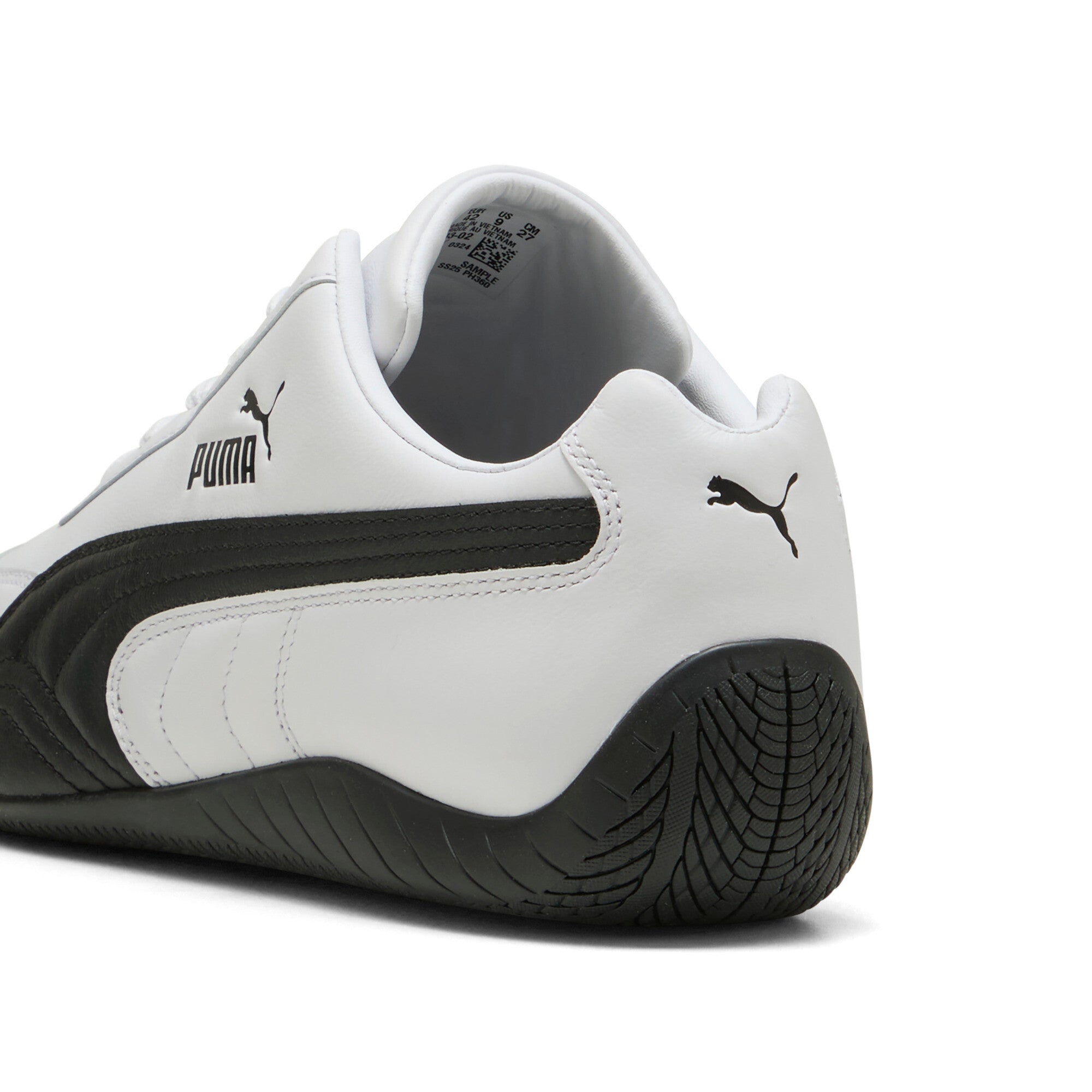 [401603-02] MENS PUMA SPEEDCAT LEATHER 'WHITE BLACK'