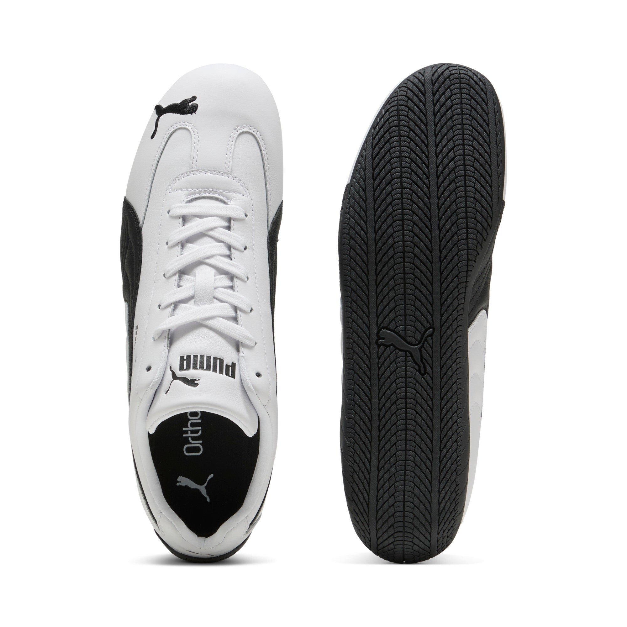 [401603-02] MENS PUMA SPEEDCAT LEATHER 'WHITE BLACK'