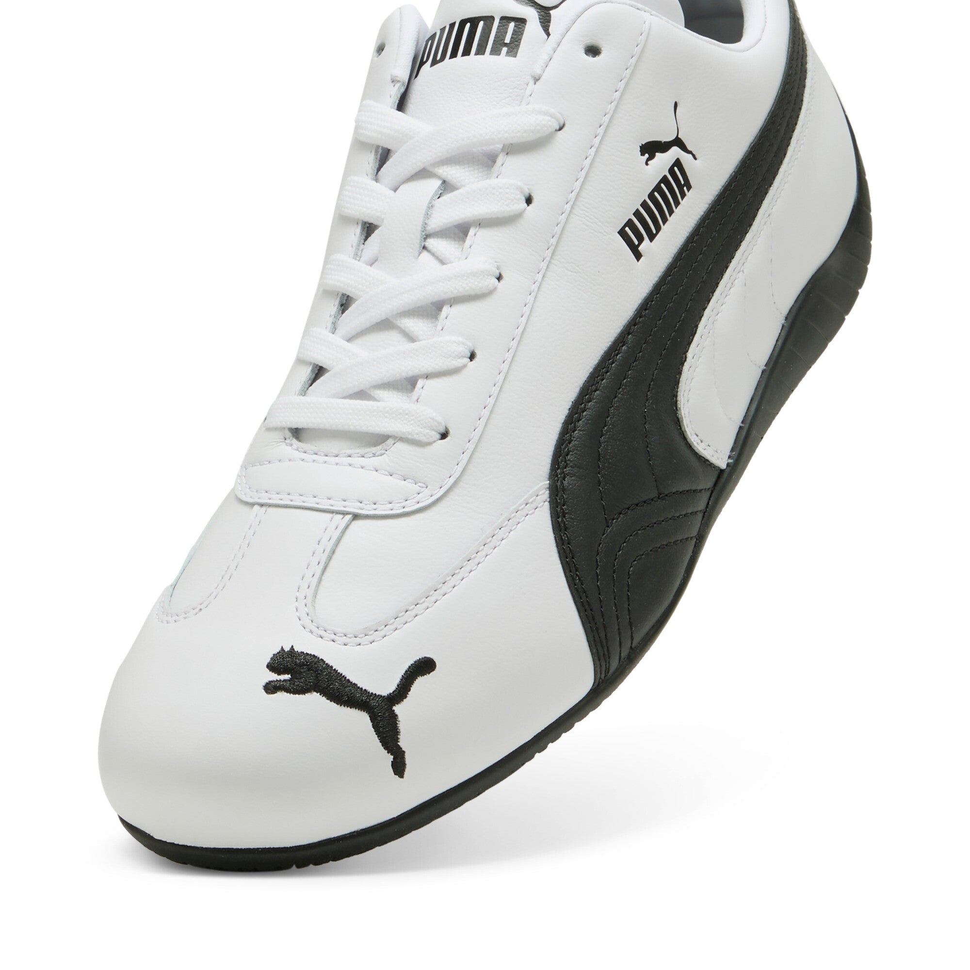 [401603-02] MENS PUMA SPEEDCAT LEATHER 'WHITE BLACK'